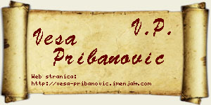 Vesa Pribanović vizit kartica
